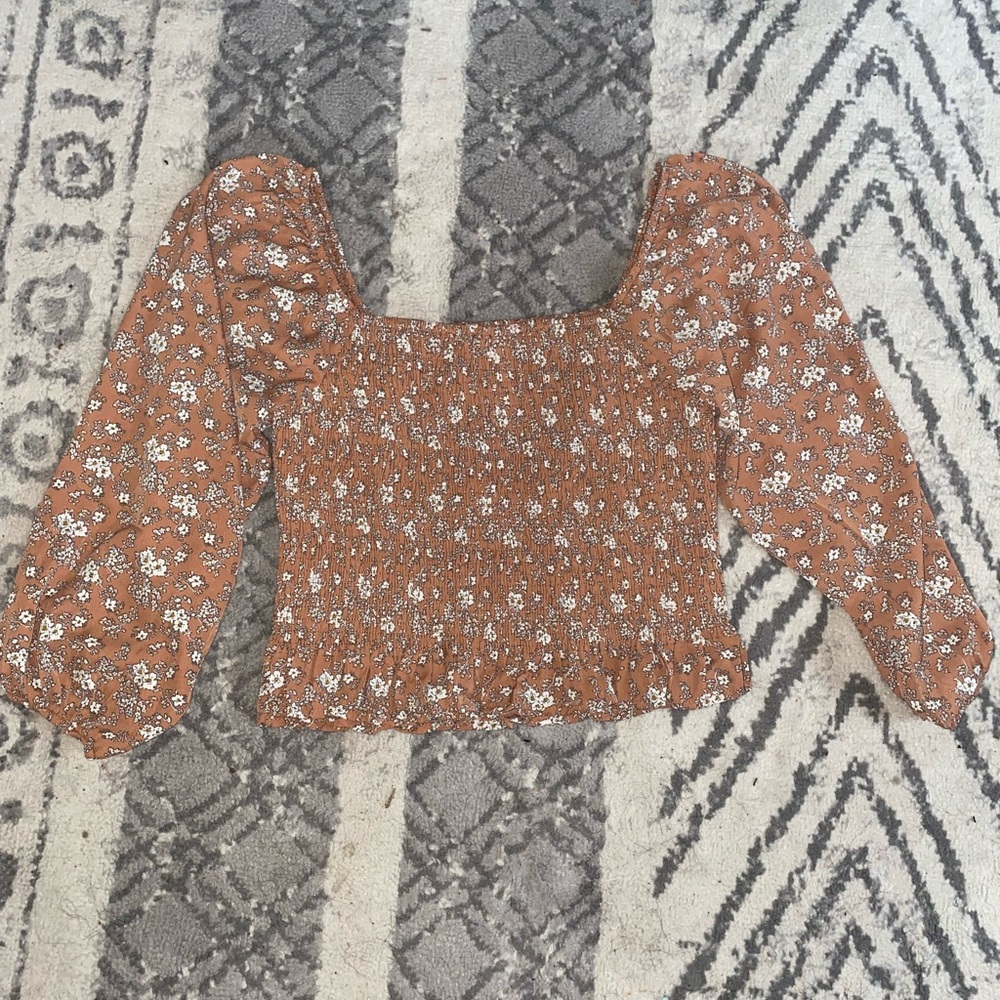 Paper Crane Smocked crop top size S